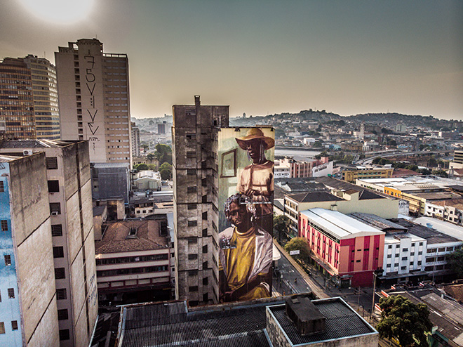 Diego Mouro - Mural for CURA - Urban Art Circuit, Belo Horizonte (Brazil). photo credit: Instagrafite