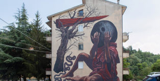 Nicola Alessandrini - Povr M'nocidd, AppARTEngo, murale a Stigliano (MT), Italy
