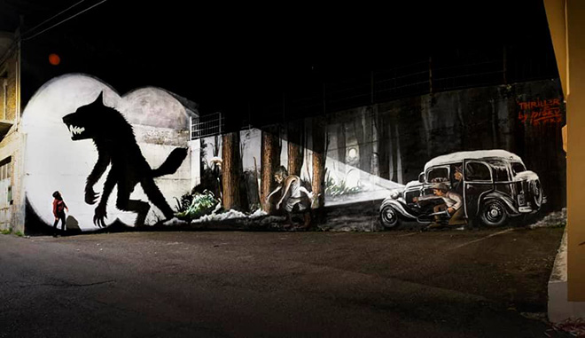 Piskv - Thriller 2020, AppARTEngo, murale a Stigliano (MT), Italy
