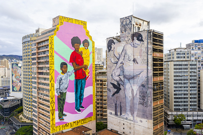 Robinho Santana - Mural for CURA - Urban Art Circuit, Belo Horizonte (Brazil). photo credit: Caio Flavio