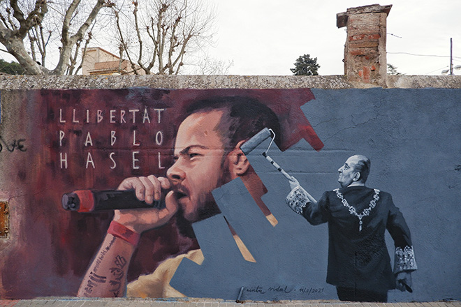 Cinta Vidal - Graffiti Jam a Barcellona, Parque de las Tres Chimeneas, (Libertà per Pablo Hasel)