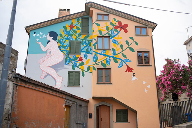 Kiki Skipi - murale a Gorgoglione (MT), ARTE CON E PER LE DONNE, AppARTEngo Festival 2021