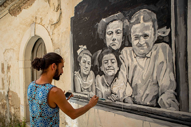 Cvtà Street Fest 2021 - Civitacampomarano: murale di Victor Garcia Repo