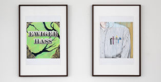 (from left to right). Marta Riniker-Radich, Untitled, 2021, colored pencil and pencil on paper, 21 x 29,7 cm. Photo © Giulio Boem. Marta Riniker-Radich, No Fly- by-Night Pamphleteer, 2021, colored pencil and pencil on paper, 21x29,7cm. Photo © Giulio Boem