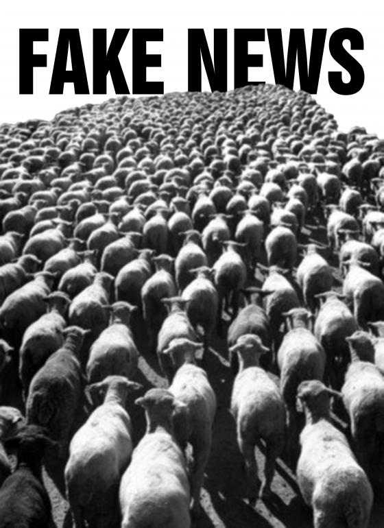 Tomaso Marcolla - Sheep, 100 posters to fight fake news - Poster for tomorrow