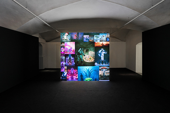 BEEPLE - Let's Get Digital - NFT e nuove realtà dell'arte digitale, installation view, Palazzo Strozzi, Firenze. Photo credit: ©Ela Bialkowska OKNO studio