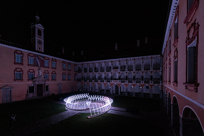 Bressanone Water Light Festival 2023 - FLUX by Collectif Scale. Photo credit: © Brixen Tourismus, Philipp Seyr