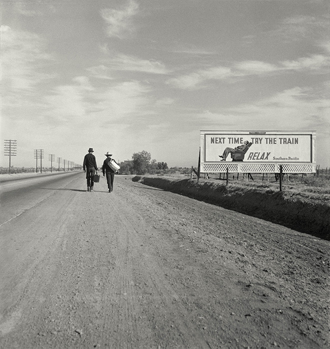 Dorothea Lange - In direzione di Los Angeles, California. 1937. The New York Public Library | Library of Congress, Prints and Photographs Division Washington.