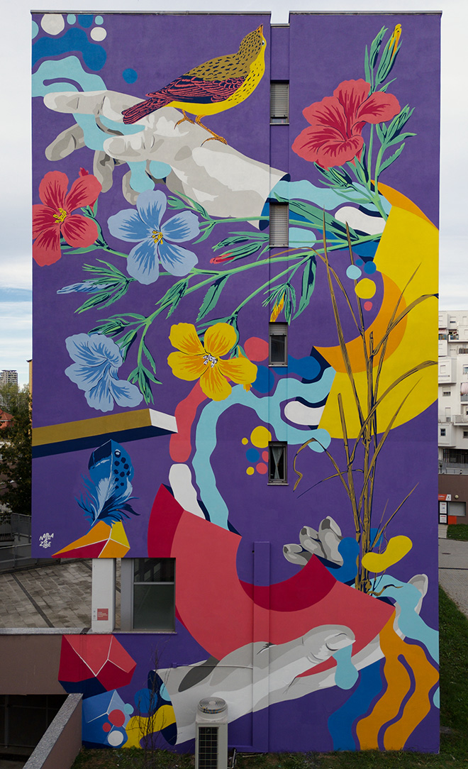 Nabla & Zibe - Equilibrio dinamico, Via Appennini 64, Murale, Quartiere Gallaratese, Milano. Photo credit: Wit Design SRL