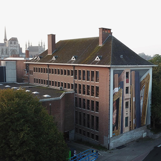 Leon Keer - 3D Mural with Augmented Reality, Leuven (Belgium)