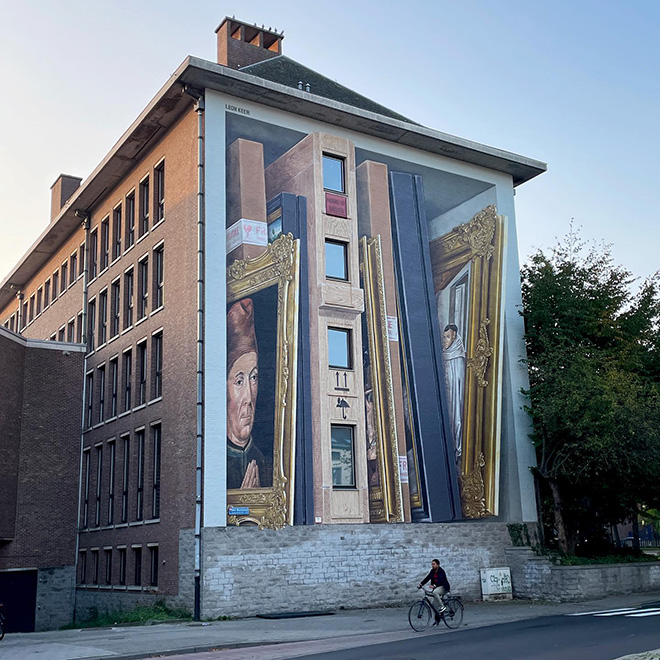 Leon Keer – Murale 3D con realtà aumentata a Leuven