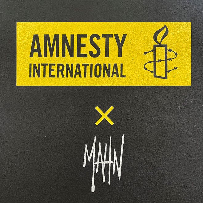 Mahn Kloix - Murale a Parigi (12° arrondissement) per Amnesty International