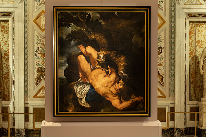 Peter Paul Rubens, con Frans Snyders, Prometeo incatenato, Installation view. Galleria Borghese. Photo credit: A.-Novelli. ©Galleria Borghese