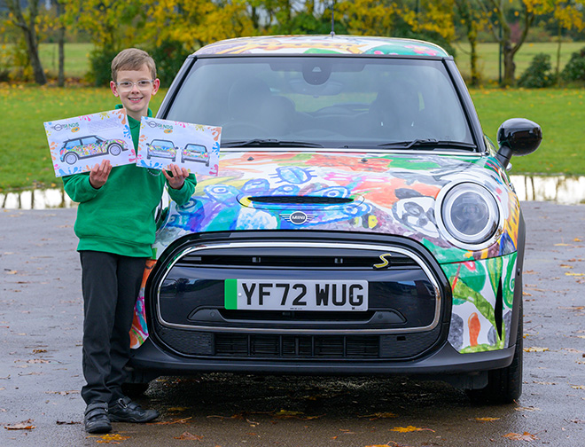 Oliver Gorrod creates Car of the Future, Winner of MINI Minds…with Crayola