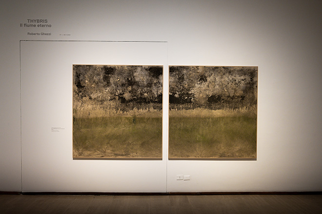 Roberto Ghezzi. Thybris il fiume eterno, installation view, 2023. Ph. ©Gaetano Marcanio