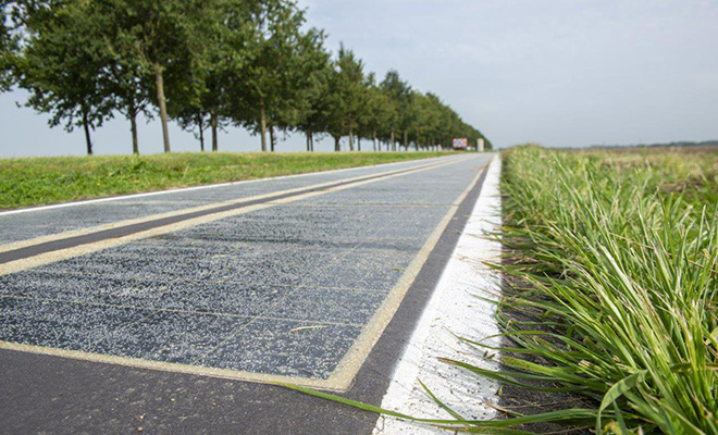 Pista ciclabile Wattway nei Paesi Bassi. Photo credit: Oscar Timmers