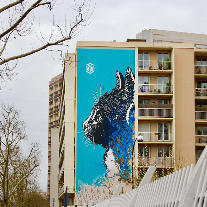 C215 - Fresque, 2013, 141 Boulevard Vincent Auriol, 75013 Paris