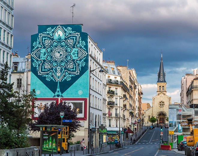 Obey Giant - Delicate Balance, 2016, 60 rue Jeanne d’Arc, 75013 Paris