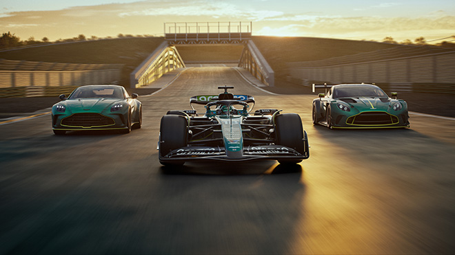Tre nuove frecce all’arco di Aston Martin: presentate la AMR24 Formula 1®, la Vantage sports car e la Vantage GT3 racer