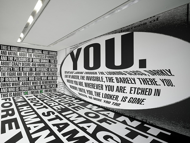 Barbara Kruger: Thinking of You. I Mean Me. I Mean You.,(Installation view, 1 February – 17 March 2024, Serpentine South)