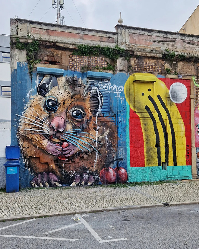 Bordalo II - Cherry Mouse, Lisbon