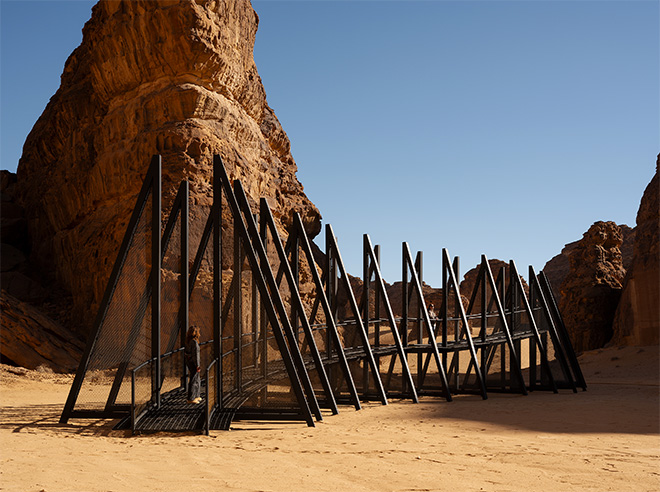 Filwa Nazer, Preserving Shadows, Desert X AlUla 2024, photo by Lance Gerber, courtesy The Royal Commission for AlUla