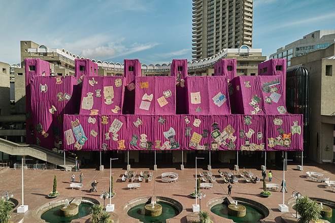 Ibrahim Mahama: Purple Hibiscus, Barbican Lakeside Terrace