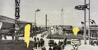 Marko Tadić, Funga Robo/The Fair, 2024, Collage, 150x110cm. Courtesy Marko Tadić