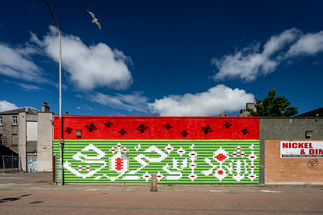 Bahia Shehab - Nuart Festival Aberdeen 2024. Photo credit: ©Brian Tallman
