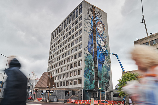 HERA - Nuart Festival Aberdeen 2024. Photo credit: ©Conor Grault Photography