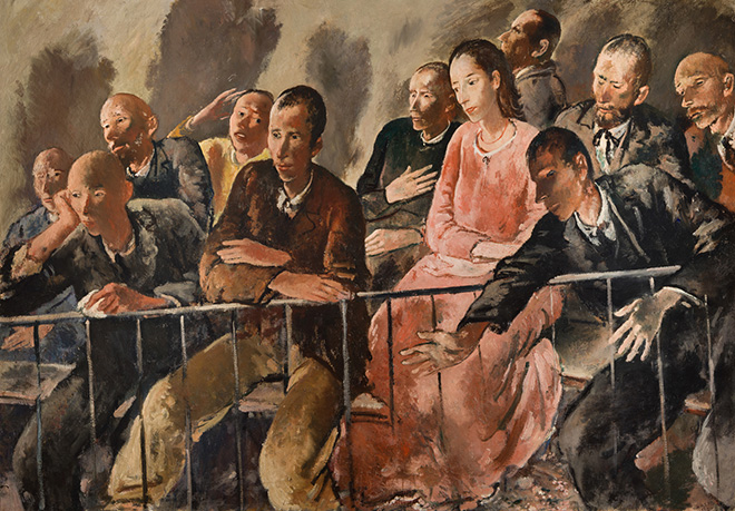 Felice Carena - Teatro popolare, 1933, olio su tela, 150 x 210 cm Milano, Galleria d'Arte Moderna