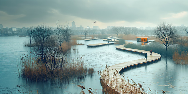 MVRDV - WHAT-IF: Nederland 2100, Waterlogged City Nature