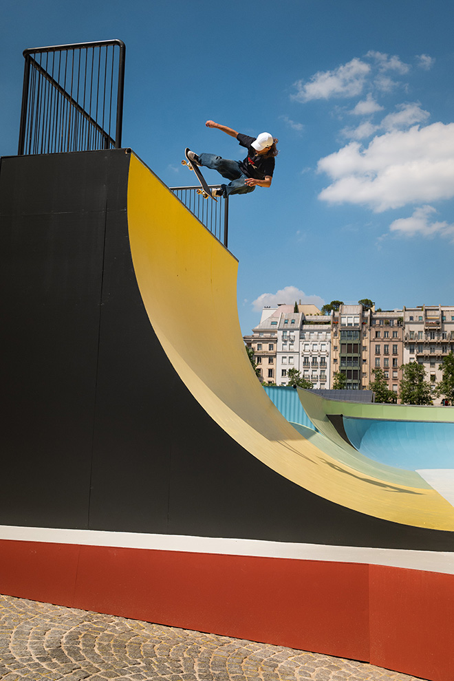 Raphaël Zarka - Cycloïd Piazza, Centre Pompidou, Paris, 2024. Photo credit: Fred Mortagne