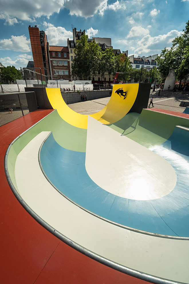 Raphaël Zarka - Cycloïd Piazza, Centre Pompidou, Paris, 2024. Photo credit: Fred Mortagne