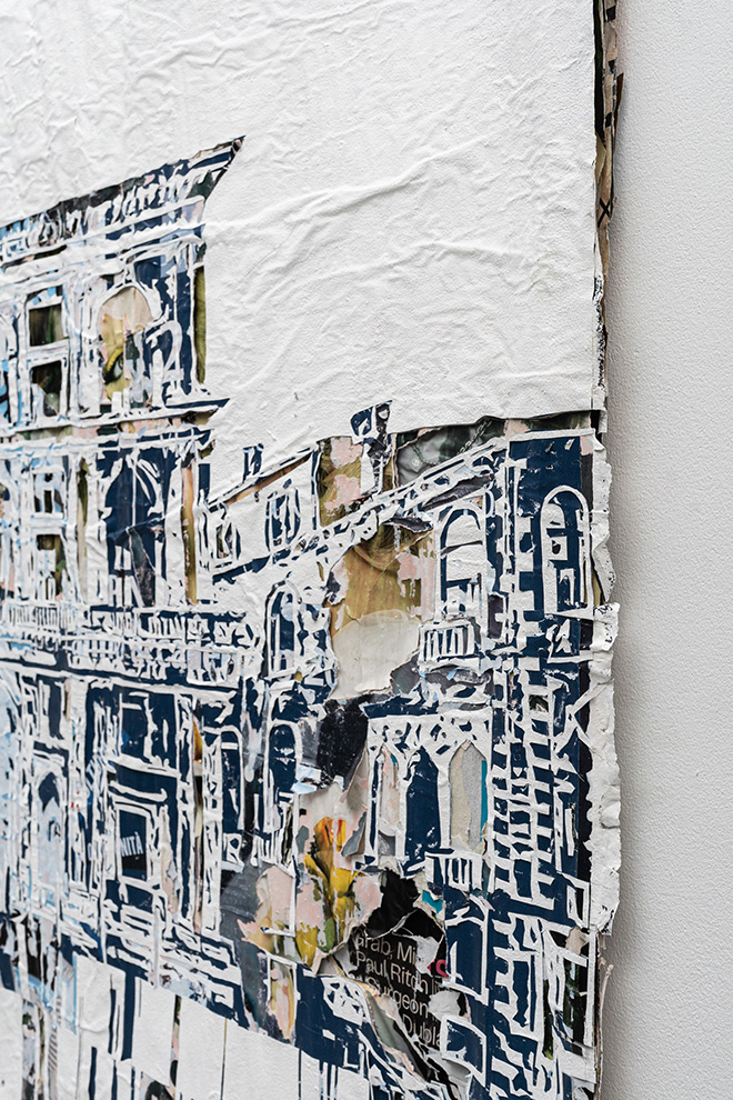 Vhils - Cityscape Series 07 (detail), Venice, 120x260 cm. 2024