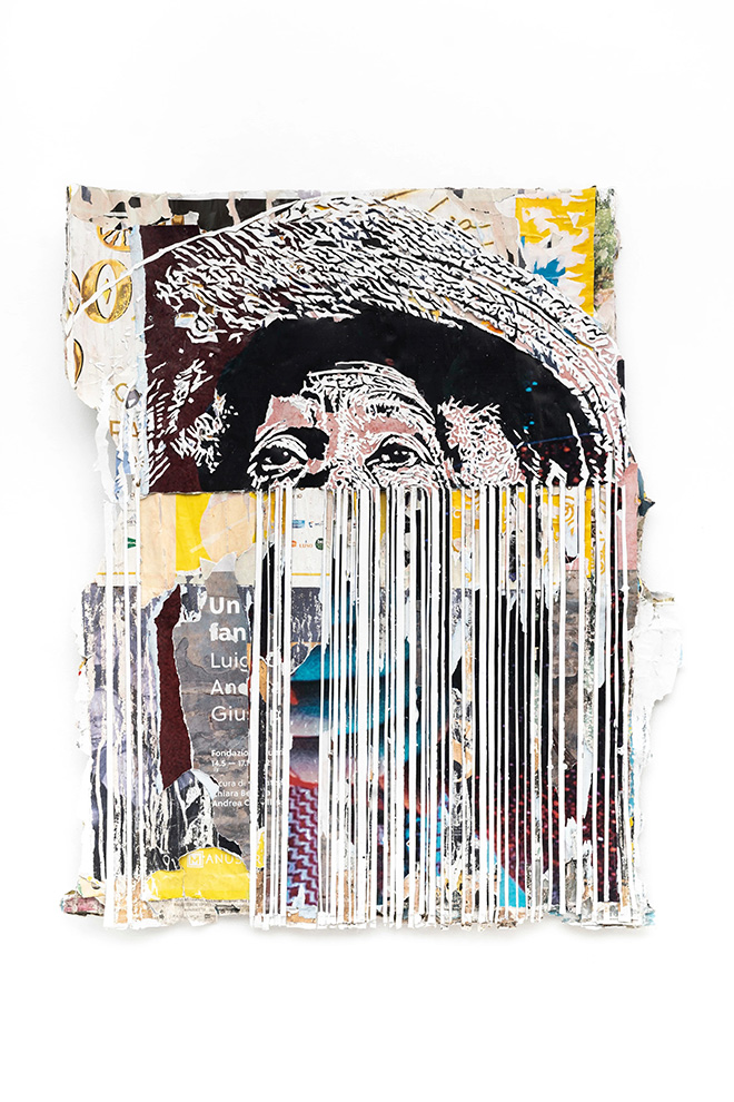 Vhils - Glitch series 03, 110x80cm, 2024