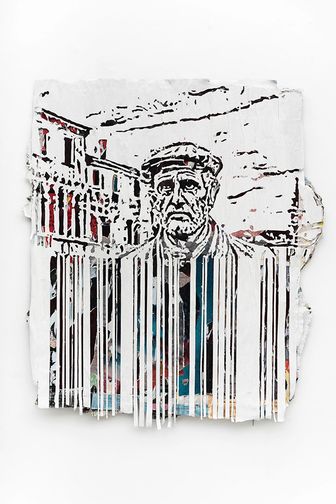 Vhils - Glitch series 03, 110x80cm, 2024