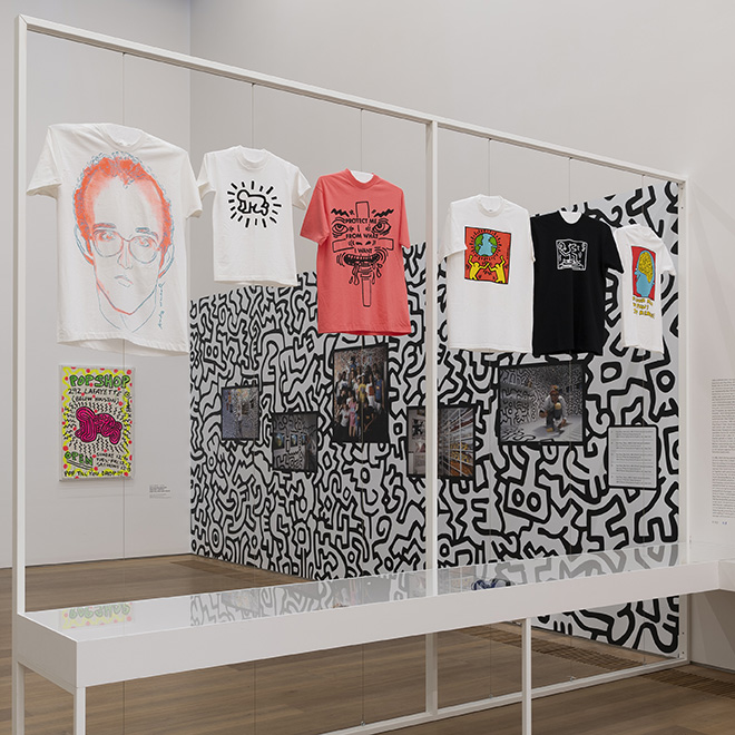 Installation view, Andy Warhol & Keith Haring. Party of Life. Photo: Elisabeth Greil, Bayerische Staatsgemäldesammlungen, Museum Brandhorst, Munich