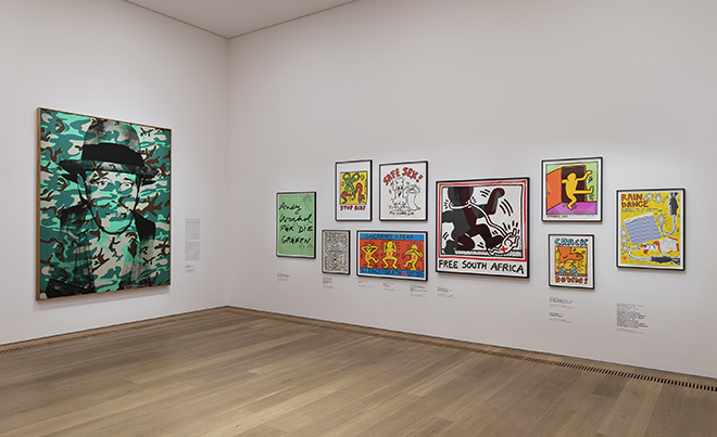 Installation view, Andy Warhol & Keith Haring. Party of Life. Photo: Elisabeth Greil, Bayerische Staatsgemäldesammlungen, Museum Brandhorst, Munich