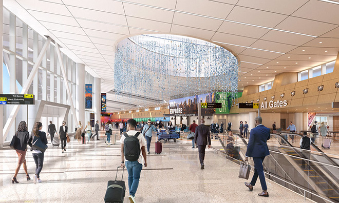 New renderings of JFK Terminal 6. The Port Authority of New York and New Jersey. Credit: JFK Millennium Partners