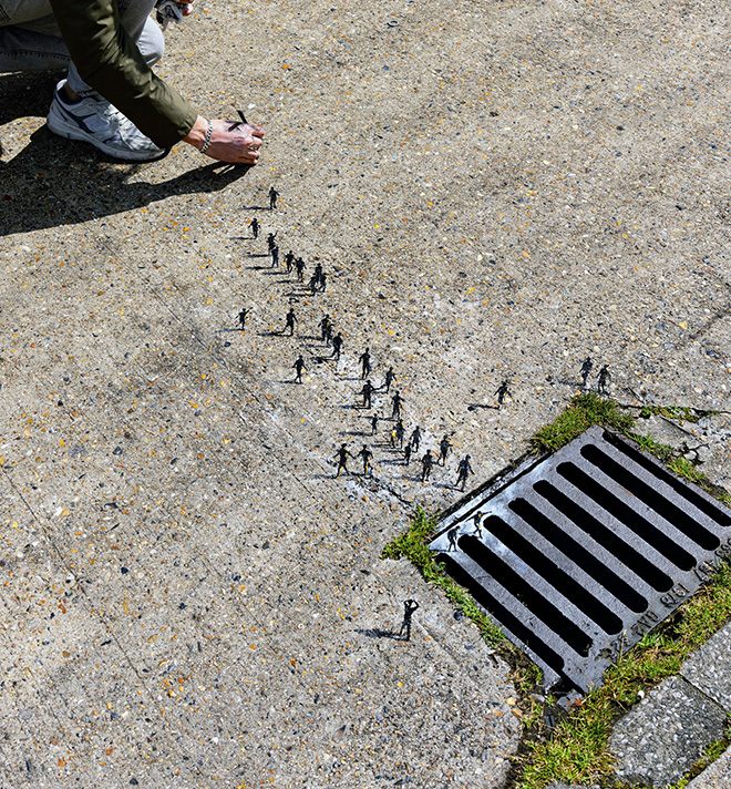 Pejac - LINE, urban art, Tottenham, Londra