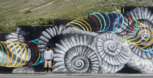 Luca Rancy - Ammonite (detail) - Livigno Alp Colors. photo credit: Urban Colors