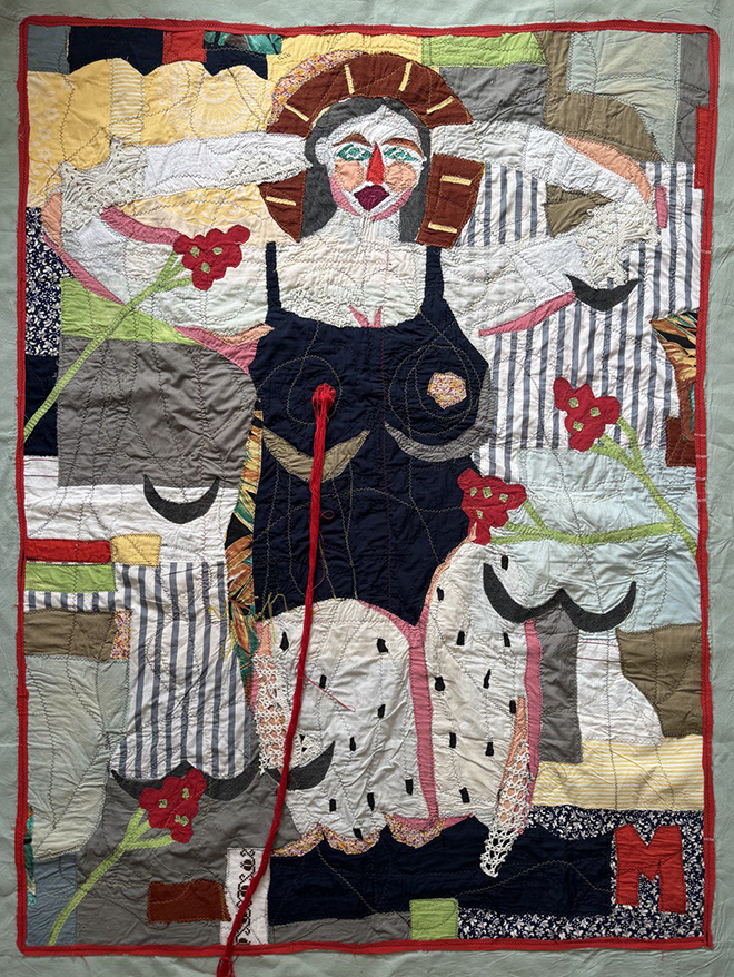 Iryna Maksymova, Mother, 2023, textile, 175x130 cm.