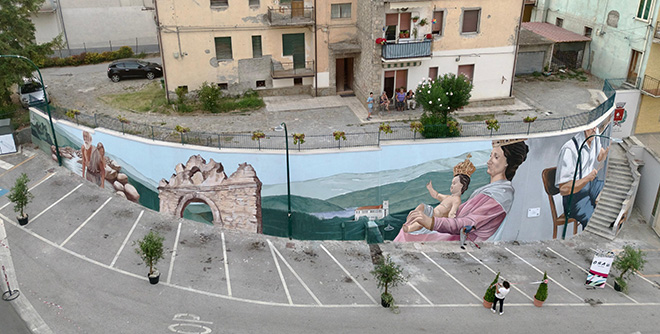 Il murale di Attorrep a Francavilla In Sinni per OSA Festival