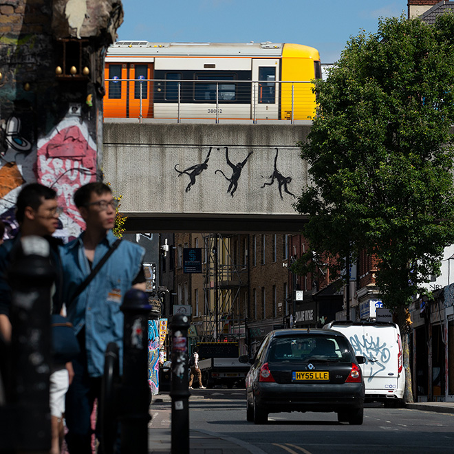 Banksy - Three Monkeys, Brick Lane, London