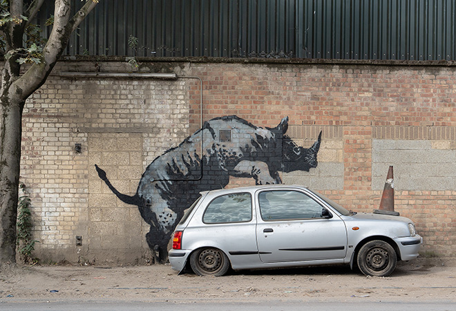 Banksy – “Rhino”, Westmor Street (Charlton), London