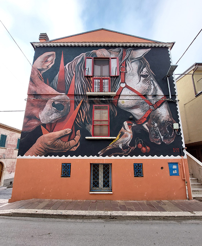 Nicola Alessandrini - R.C.150, murale a Santa Croce di Magliano per Premio Antonio Giordano 2024