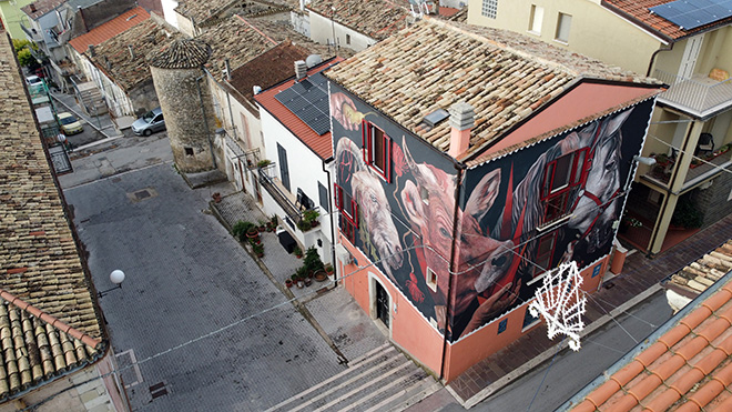 Nicola Alessandrini - R.C.150, murale a Santa Croce di Magliano per Premio Antonio Giordano 2024