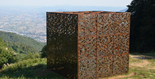 Alberto Frigo - THE CUBE, installation, Monte Novegno (Italy)