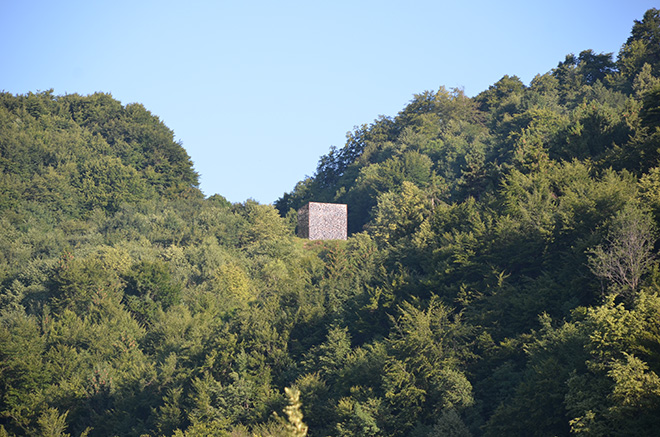 Alberto Frigo - THE CUBE, installation, Monte Novegno (Italy)